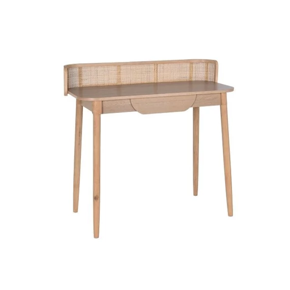Íróasztal császárfa, rattan 100x45x92 cm natúr