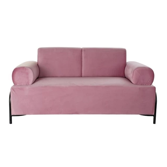 Kanapé poliészter, fém 154x76x76 cm pink, fekete