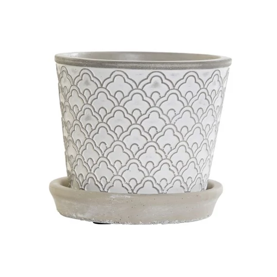 Kaspó alátéttel cement 12,6x12,6x11 cm szürke