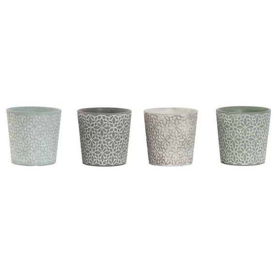 Kaspó cement 12x12x12 cm színes 4 féle