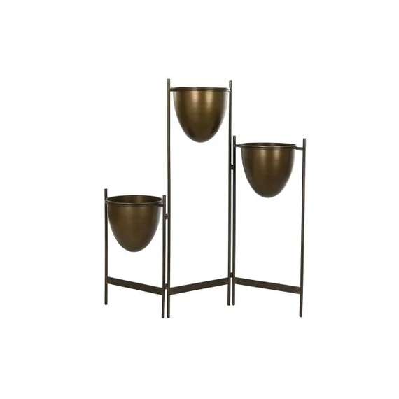 Kaspó fém 35x26,5x105 cm réz, fekete