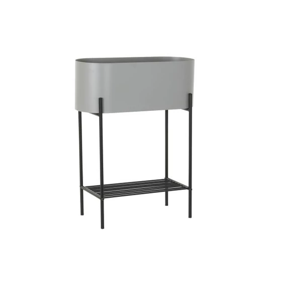 Kaspó fém 50x20x63 cm szürke, fekete