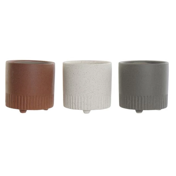 Kaspó porcelán 15x15x15,5 cm színes 3 féle