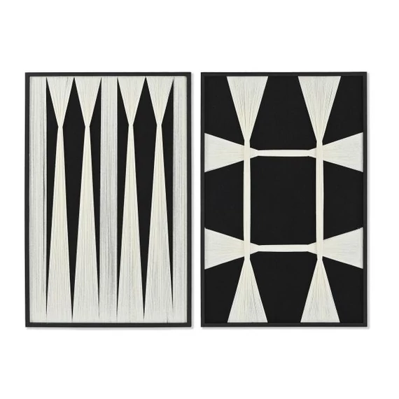 Kép 3D mdf, pamut 60x3x90 cm fekete, fehér 2 féle
