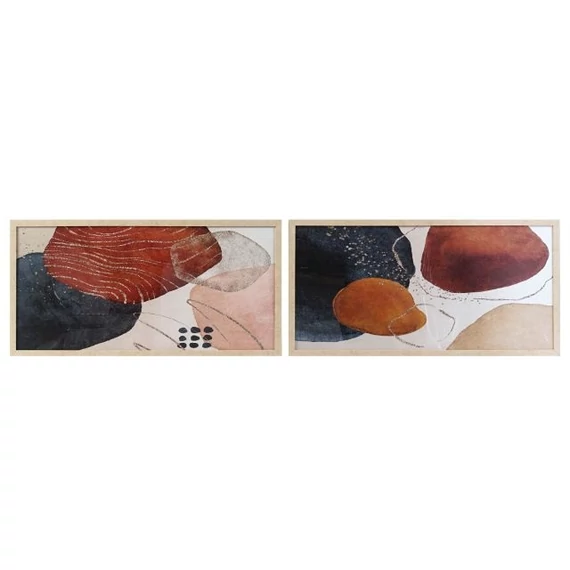 Kép absztrakt hungarocell, mdf 80x2,5x40 cm narancssárga, szürke 2 féle