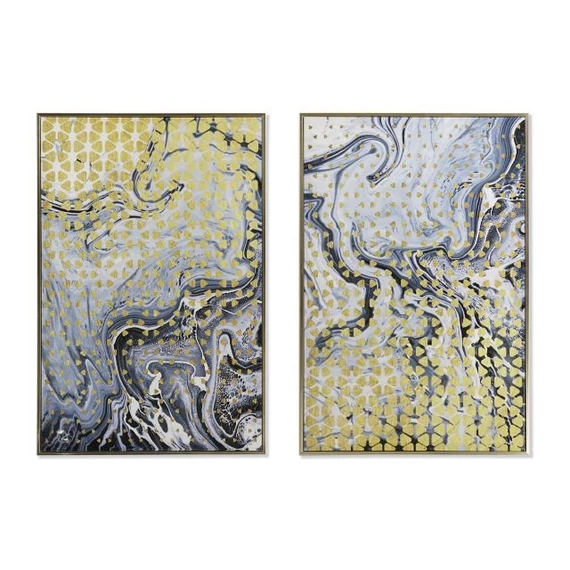 Kép absztrakt hungarocell, vászon 60x3x90 cm arany, fekete 2 féle