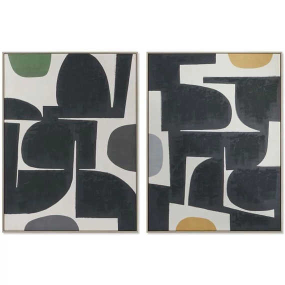 Kép absztrakt hungarocell, vászon 90x4x120 cm fekete, bézs 2 féle