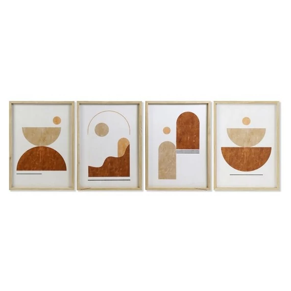 Kép absztrakt lucfenyő, üveg, mdf 50x2,5x70 cm színes 4 féle