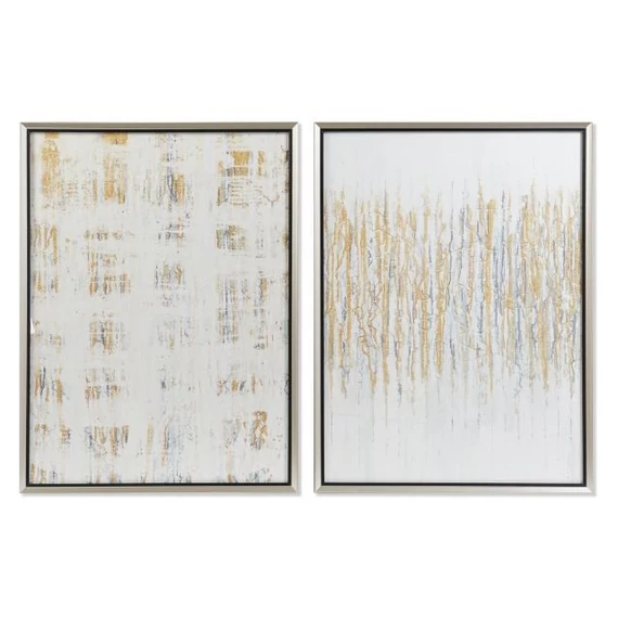Kép absztrakt üveg, hungarocell 60x3x80 cm arany, fehér 2 féle
