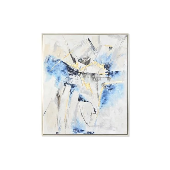 Kép absztrakt vászon, hungarocell 131x3,8x156 cm fehér, kék