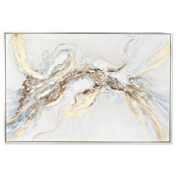 Kép absztrakt vászon, hungarocell 187x3,8x126 cm arany, fehér