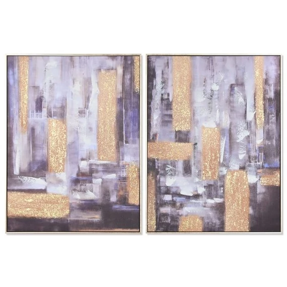Kép absztrakt vászon, hungarocell 62x4,5x82 cm fekete, arany 2 féle