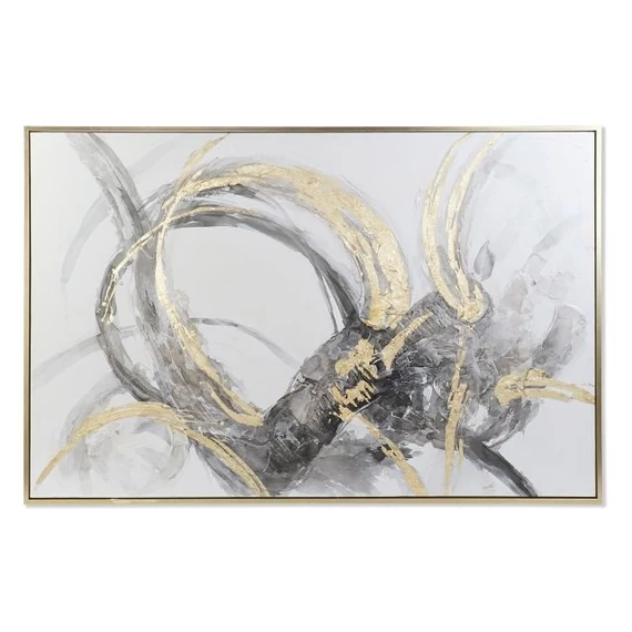 Kép absztrakt vászon, hungarocell, fa, kézzelfestett 187x4x126,5 cm színes