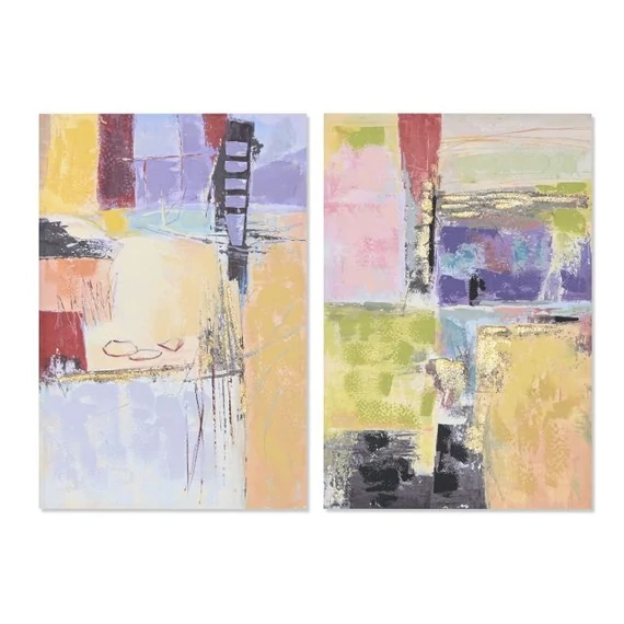 Kép absztrakt vászon, mdf 60x2,8x90 cm színes 2 féle
