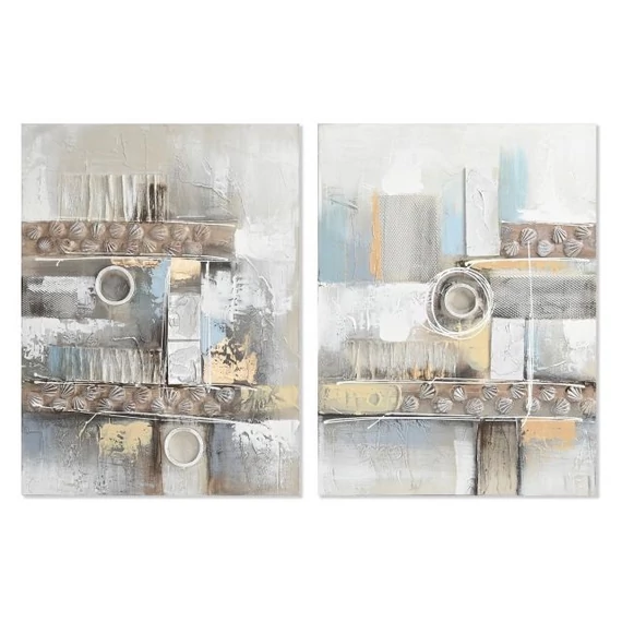 Kép absztrakt vászon, mdf 60x3x80 cm színes 2 féle
