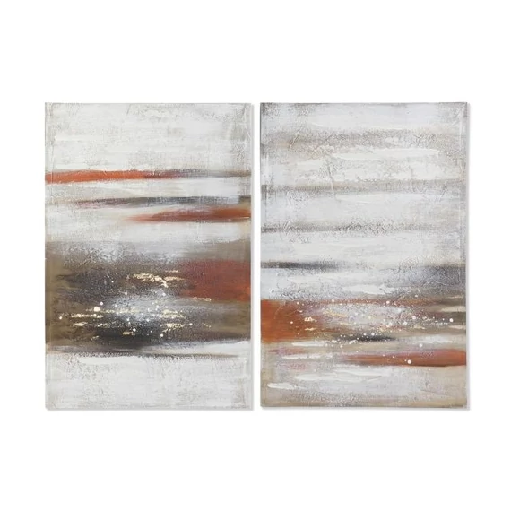 Kép absztrakt vászon, mdf 60x3x90 cm fehér 2 féle