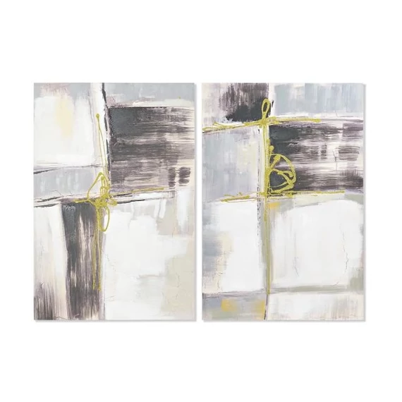 Kép absztrakt vászon, mdf 60x3x90 cm színes 2 féle