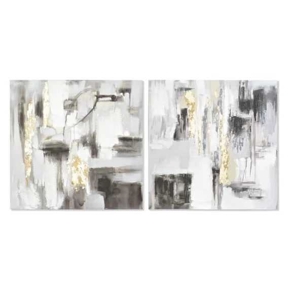 Kép absztrakt vászon, mdf 80x3x80 cm színes 2 féle