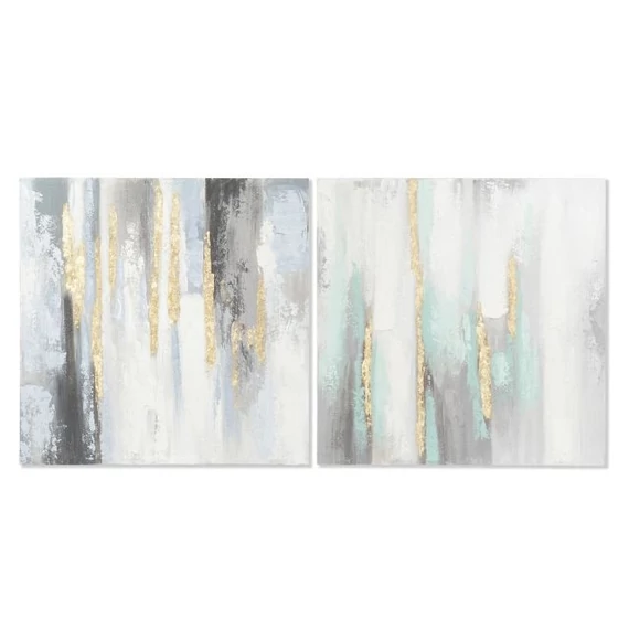 Kép absztrakt vászon, mdf 80x3x80 cm színes 2 féle