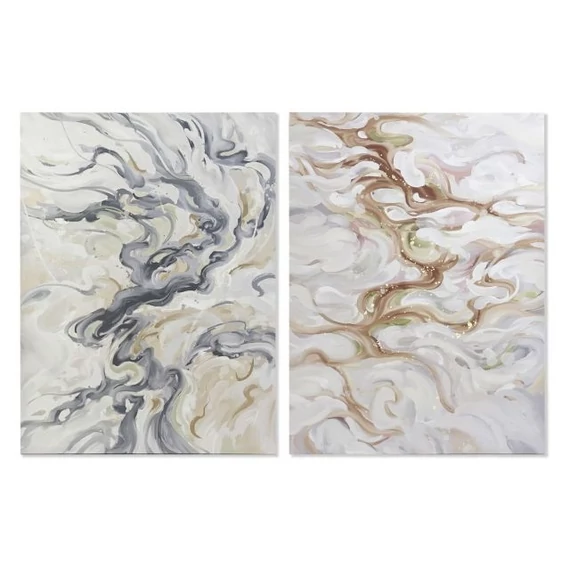 Kép absztrakt vászon, mdf 90x3x120 cm színes 2 féle