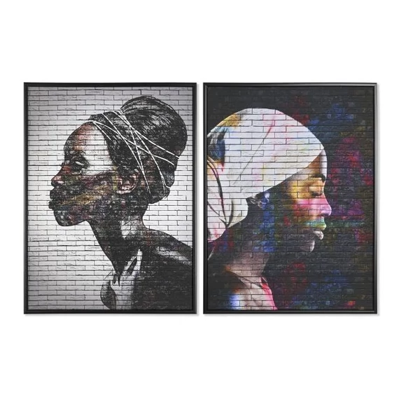 Kép afrikai vászon, hungarocell 40x3,5x55 cm színes 2 féle