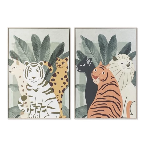 Kép állatos hungarocell, vászon 83x4,5x123 cm színes 2 féle