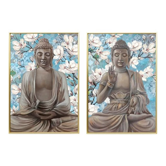 Kép Buddha vászon, hungarocell 51,5x3,5x71,5 cm szürke, kék 2 féle