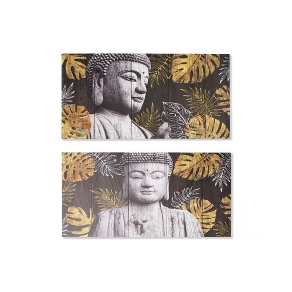 Kép Buddha vászon, mdf 80x1,8x40 cm fekete, arany 2 féle