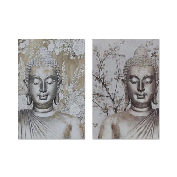 Kép Buddha vászon, mdf, kézzelfestett 80x2,8x120 cm színes 2 féle
