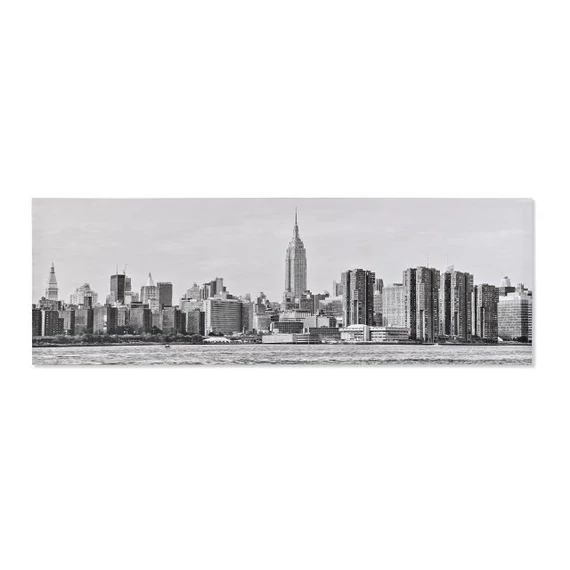 Kép csillámpor New York vászon, metál 120x2,5x40 cm szürke