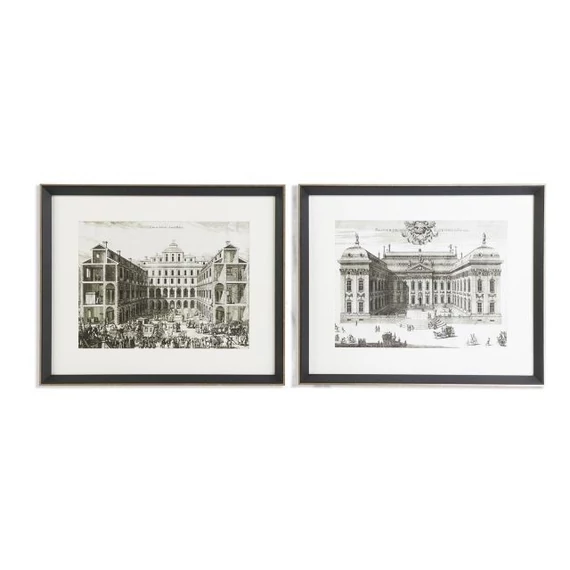 Kép építészet üveg, hungarocell 56x3x46 cm fehér, fekete 2 féle