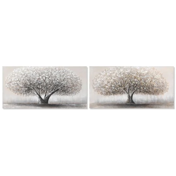 Kép fák vászon, mdf 120x3x60 cm ezüst, arany 2 féle