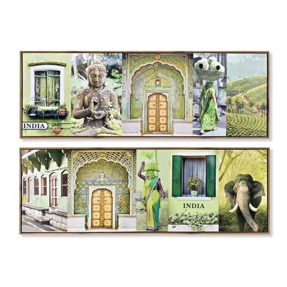 Kép india vászon, hungarocell 120x2,3x40 cm zöld 2 féle