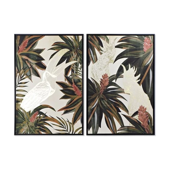 Kép kakadu hungarocell, vászon 84x4,5x124 cm színes 2 féle