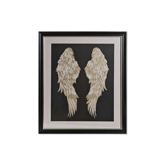 Kép keretes mdf, üveg 56x1,8x66 cm fekete, arany