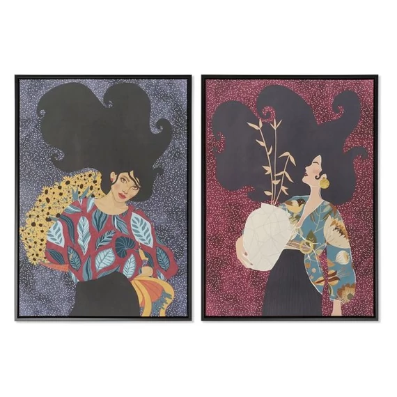 Kép lány keretes hungarocell 53x4,3x73 cm színes 2 féle