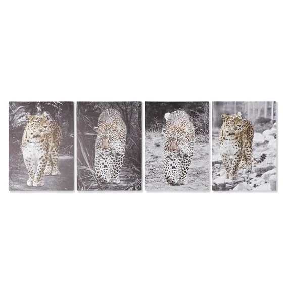 Kép leopárd vászon, mdf 50x1,8x70 cm színes 4 féle