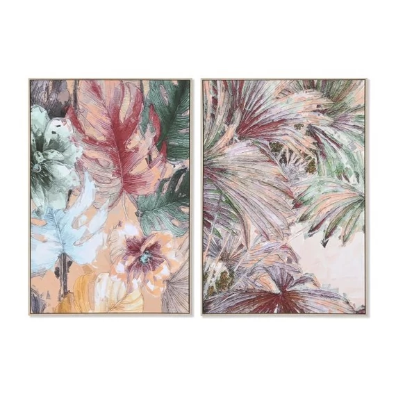 Kép leveles hungarocell, vászon 83x4,5x123 cm színes 2 féle