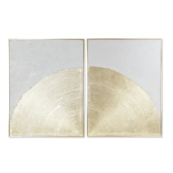 Kép modern vászon, hungarocell 78x3,5x103 cm arany, fehér 2 féle