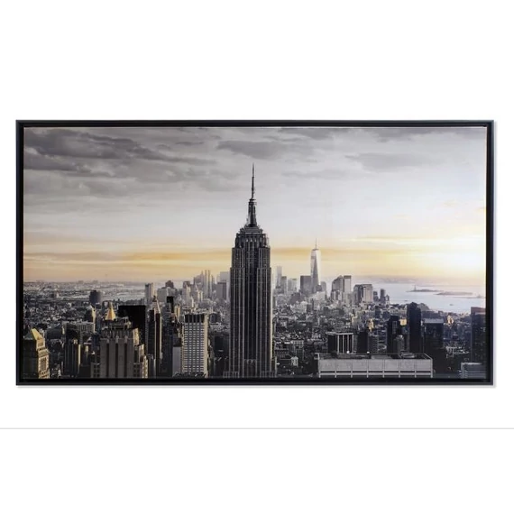 Kép New York keretes vászon, hungarocell 144x3,5x84 cm fekete, sárga