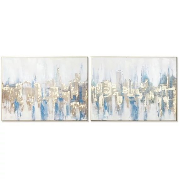 Kép New York vászon, hungarocell 80x3,5x60 cm kék, arany 2 féle