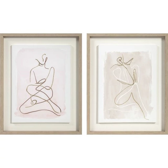 Kép nő absztrakt mdf 42x3,5x52 cm színes 2 féle