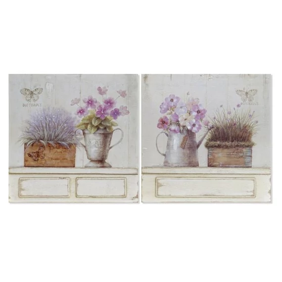 Kép növény mdf 30x3x30 cm színes 2 féle