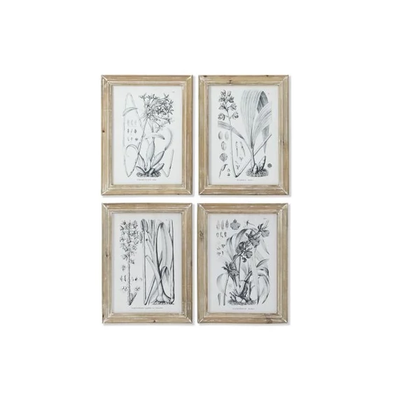 Kép növényes üveg, mdf 30x2x40 cm színes 4 féle