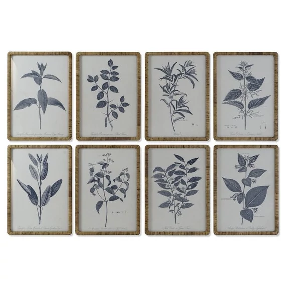 Kép növényes üveg, rattan 50x2,5x70 cm színes 8 féle