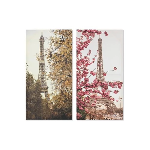 Kép Paris vászon, mdf 40x2,5x80 cm arany, pink 2 féle