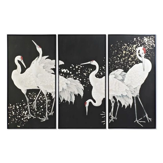 Kép szett gém keretes hungarocell, vászon 210x4x140 cm színes S/3