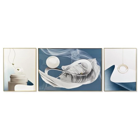 Kép szett modern alumínium, mdf 240x3x80 cm színes S/3