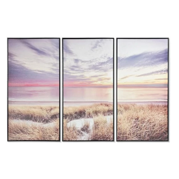 Kép szett naplemente vászon, hungarocell 120x2,8x80 cm színes S/3