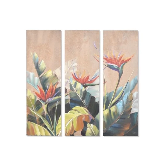Kép szett vászon, fenyő 90x3,7x90 cm színes S/3